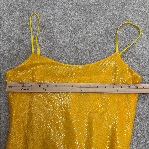 J. Crew Collection - Gwyneth Sparkling Yellow Sequin Midi Dress - size 8 - NWT - Picture 5 of 13